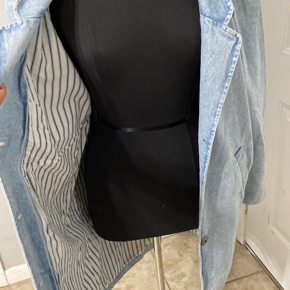 Forenza long  denim coat vintage size M - Picture 9 of 12